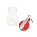 Vollrath 614-02 14 oz Dripcut® Teardrop Dripcut Server - Glass, Red Plastic Top thumbnail 2