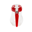 Vollrath 614-02 14 oz Dripcut® Teardrop Dripcut Server - Glass, Red Plastic Top thumbnail 4