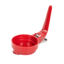 Vollrath 614-02 14 oz Dripcut® Teardrop Dripcut Server - Glass, Red Plastic Top thumbnail 5