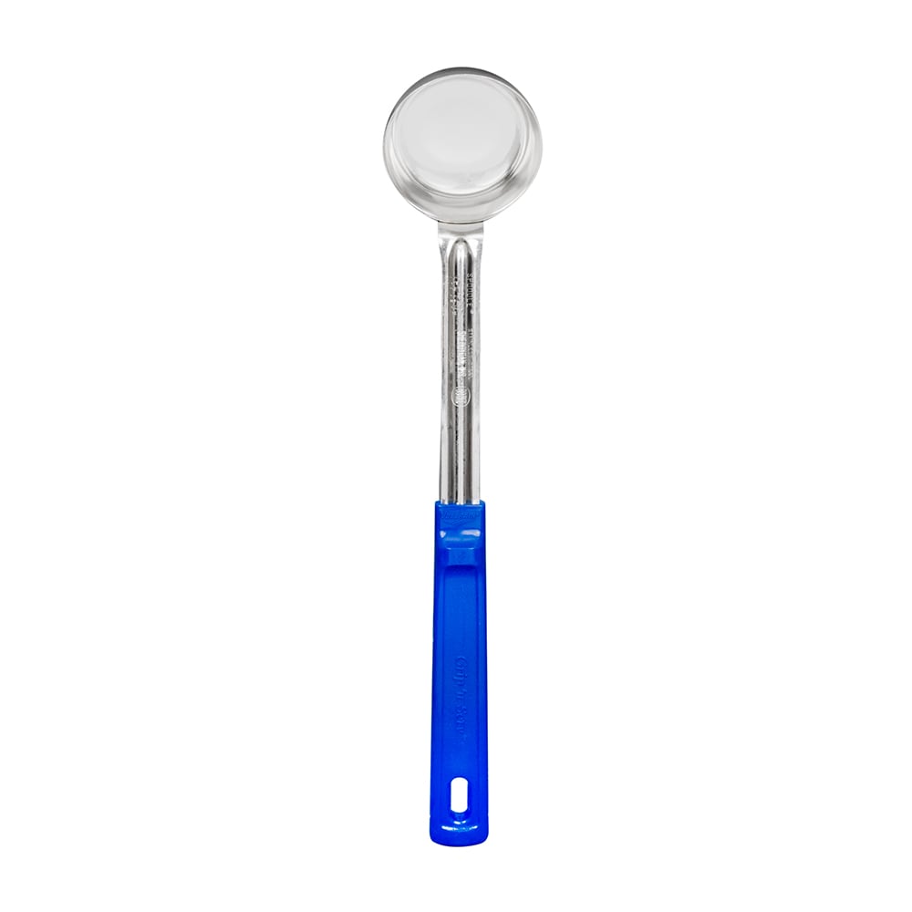 Vollrath 62157 2 oz Solid Spoodle - Blue Poly Handle, Stainless