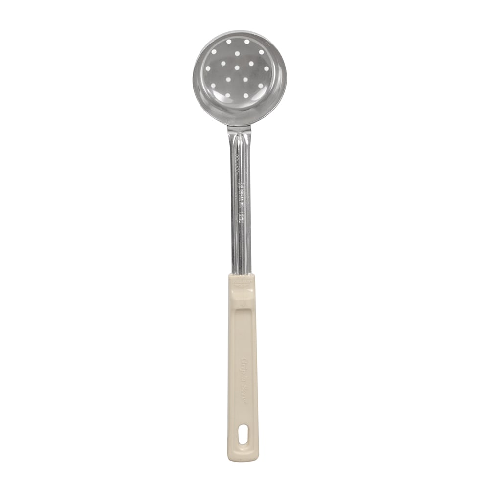 Vollrath 62165 3 oz Perforated Spoodle - Ivory Poly Handle, Stainless
