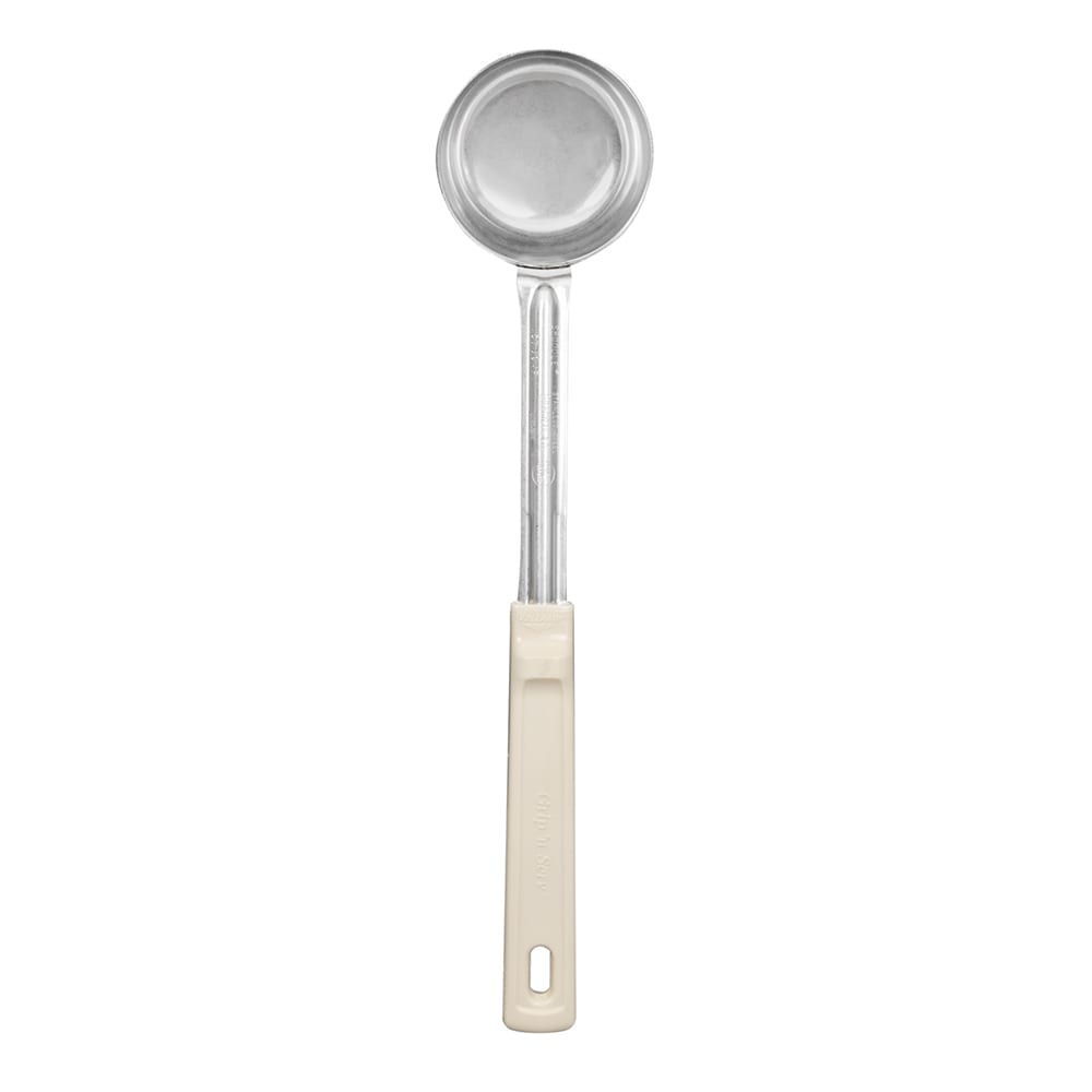 Vollrath 62167 3 oz Solid Spoodle - Ivory Poly Handle, Stainless