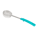 Vollrath 62175 6 oz Perforated Spoodle - Teal Poly Handle, Stainless thumbnail 2