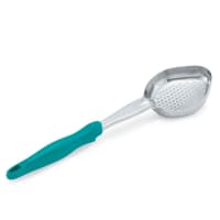 Vollrath 62175 6 oz Perforated Spoodle - Teal Poly Handle, Stainless thumbnail 8
