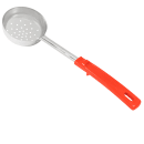 Vollrath 62180 8 oz Perforated Spoodle - Orange Poly Handle, Stainless thumbnail 2