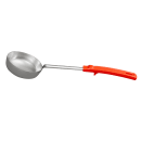 Vollrath 62182 8 oz Solid Spoodle - Orange Poly Handle, Stainless thumbnail 3