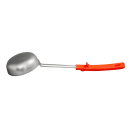 Vollrath 62182 8 oz Solid Spoodle - Orange Poly Handle, Stainless thumbnail 4