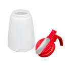 Vollrath 632-02 32 oz Dripcut® Cafe Color Cylindrical Dripcut Server - White Polyethylene, Red Plastic Top thumbnail 2