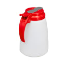 Vollrath 632-02 32 oz Dripcut® Cafe Color Cylindrical Dripcut Server - White Polyethylene, Red Plastic Top thumbnail 4