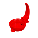 Vollrath 632-02 32 oz Dripcut® Cafe Color Cylindrical Dripcut Server - White Polyethylene, Red Plastic Top thumbnail 5