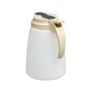 Vollrath 632-18 32 oz Dripcut® Cafe Color Cylindrical Dripcut Server - White Polyethylene, Almond Plastic Top thumbnail 3