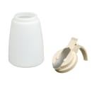 Vollrath 632-18 32 oz Dripcut® Cafe Color Cylindrical Dripcut Server - White Polyethylene, Almond Plastic Top thumbnail 4