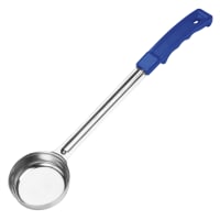Vollrath 6412230 2 oz Oval Solid Spoodle - Blue Nylon Handle, Heavy-Duty, Stainless Steel thumbnail 3