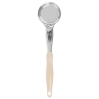 Vollrath 6412335 3 oz Oval Solid Spoodle - Ivory Nylon Handle, Heavy-Duty, Stainless Steel thumbnail 3