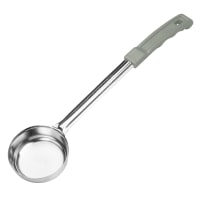 Vollrath 6412445 4 oz Oval Solid Spoodle - Gray Nylon Handle, Heavy-Duty, Stainless Steel thumbnail 2