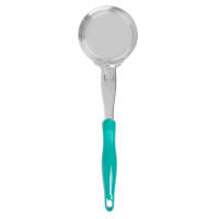 Vollrath 6412655 6 oz Oval Solid Spoodle - Teal Nylon Handle, Heavy-Duty, Stainless Steel thumbnail 4