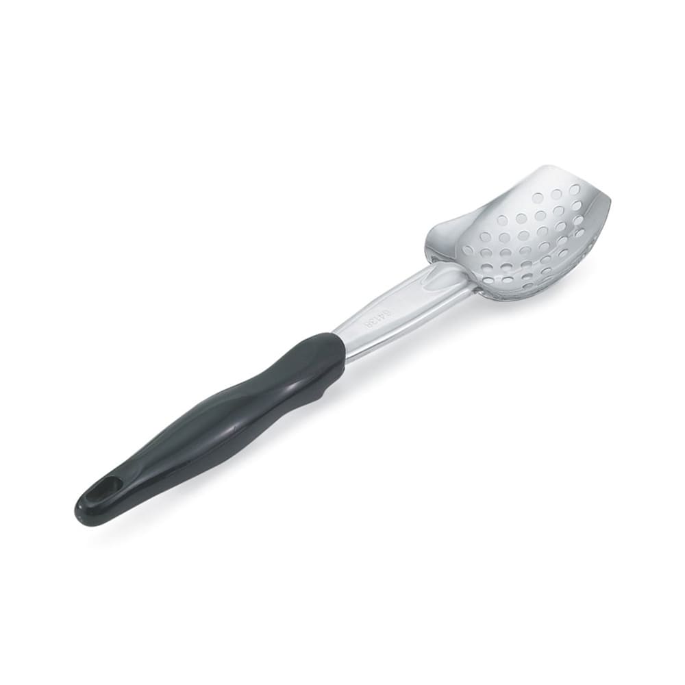 Vollrath 64138 14" Heavy-Duty 3 Sided Perforated Spoon - Black Nylon Handle
