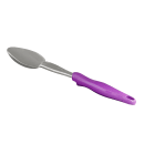 Vollrath 6414080 14" Solid Basting Spoon w/ Purple Ergonomic Handle - Stainless Steel thumbnail 2