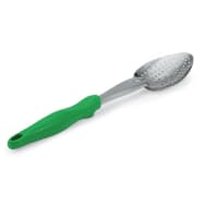 Vollrath 6414230 14" Heavy-Duty Perforated Spoon - Blue Nylon Handle thumbnail 6