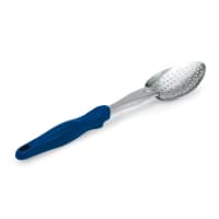 Vollrath 6414250 14" Heavy-Duty Perforated Spoon - Yellow Nylon Handle thumbnail 6