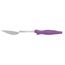 Vollrath 6414280 14" Perforated Basting Spoon w/ Purple Ergonomic Handle - Stainless Steel thumbnail 2