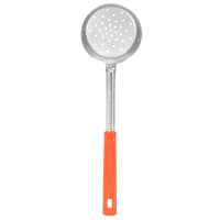 Vollrath 6422865 8 oz Oval Perforated Spoodle - Orange Nylon Handle, Heavy-Duty, Stainless Steel thumbnail 2