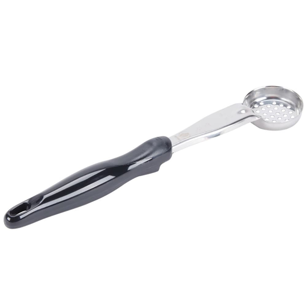 Vollrath 6432120 1 oz Round Perforated Spoodle - Black Nylon Handle, Heavy-Duty, Stainless Steel