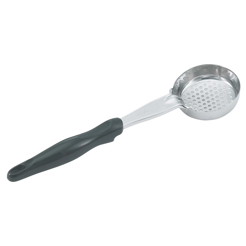 Vollrath 6432520 5 oz Round Perforated Spoodle - Black Nylon Handle, Heavy-Duty, Stainless Steel