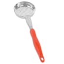 Vollrath 6432865 8 oz Round Perforated Spoodle - Orange Nylon Handle, Heavy-Duty, Stainless Steel thumbnail 2