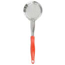 Vollrath 6432865 8 oz Round Perforated Spoodle - Orange Nylon Handle, Heavy-Duty, Stainless Steel thumbnail 4