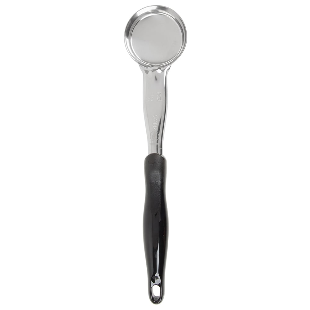 Vollrath 6433220 2 oz Round Solid Spoodle - Black Nylon Handle, Heavy-Duty, Stainless Steel
