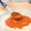 Vollrath 6433230 2 oz Round Solid Spoodle - Blue Nylon Handle, Heavy-Duty, Stainless Steel thumbnail 6