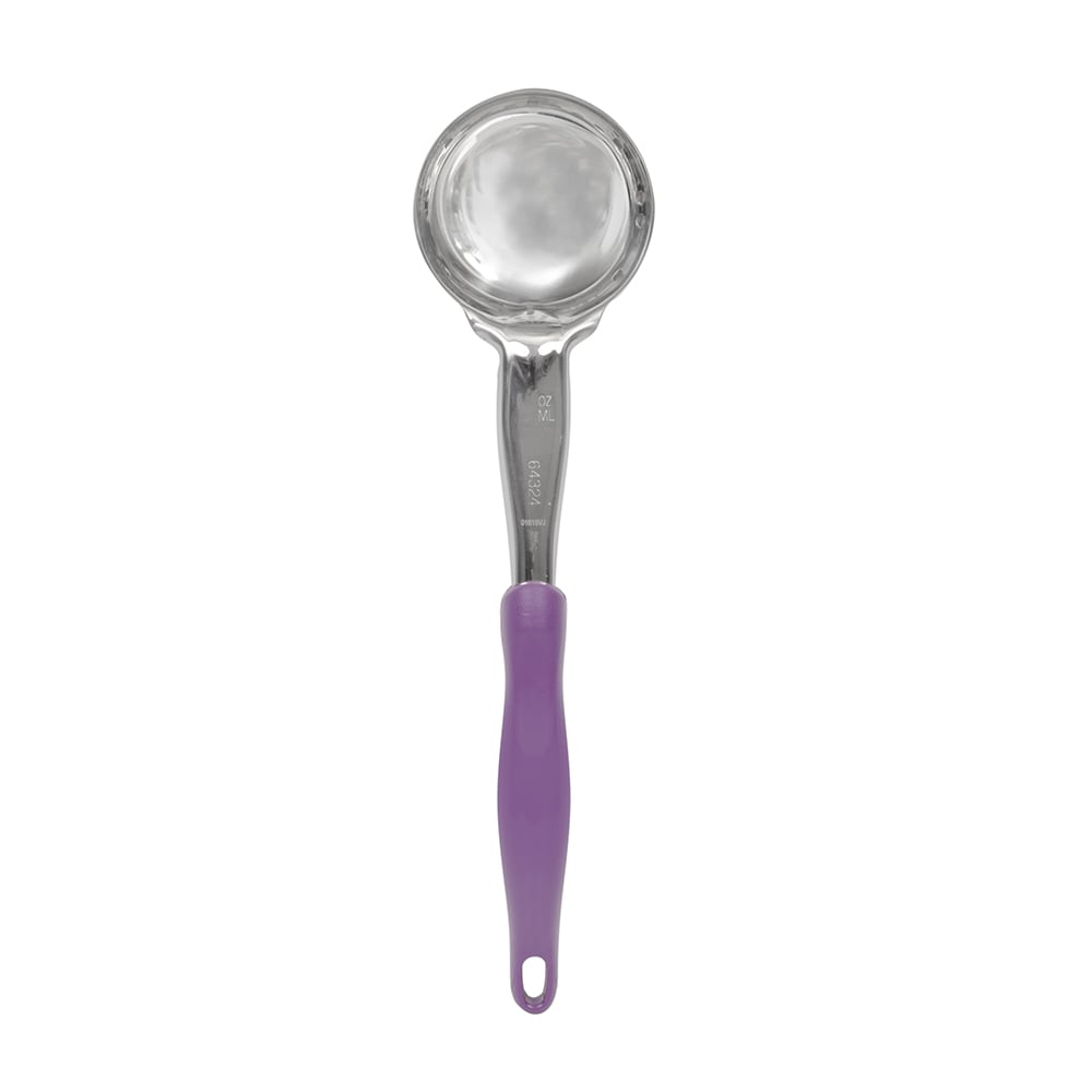 Vollrath 6433480 13" Solid Spoodle w/ Purple Handle - Stainless Steel