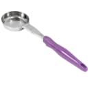 Vollrath 6433580 13 1/2" Solid Spoodle w/ Purple Handle - Stainless Steel thumbnail 2