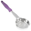 Vollrath 6433580 13 1/2" Solid Spoodle w/ Purple Handle - Stainless Steel thumbnail 4
