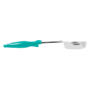 Vollrath 6433655 6 oz Round Solid Spoodle - Teal Nylon Handle, Heavy-Duty, Stainless Steel thumbnail 2
