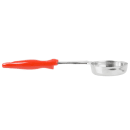 Vollrath 6433865 8 oz Round Solid Spoodle - Orange Nylon Handle, Heavy-Duty, Stainless Steel thumbnail 3