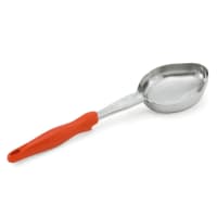 Vollrath 6433865 8 oz Round Solid Spoodle - Orange Nylon Handle, Heavy-Duty, Stainless Steel thumbnail 7