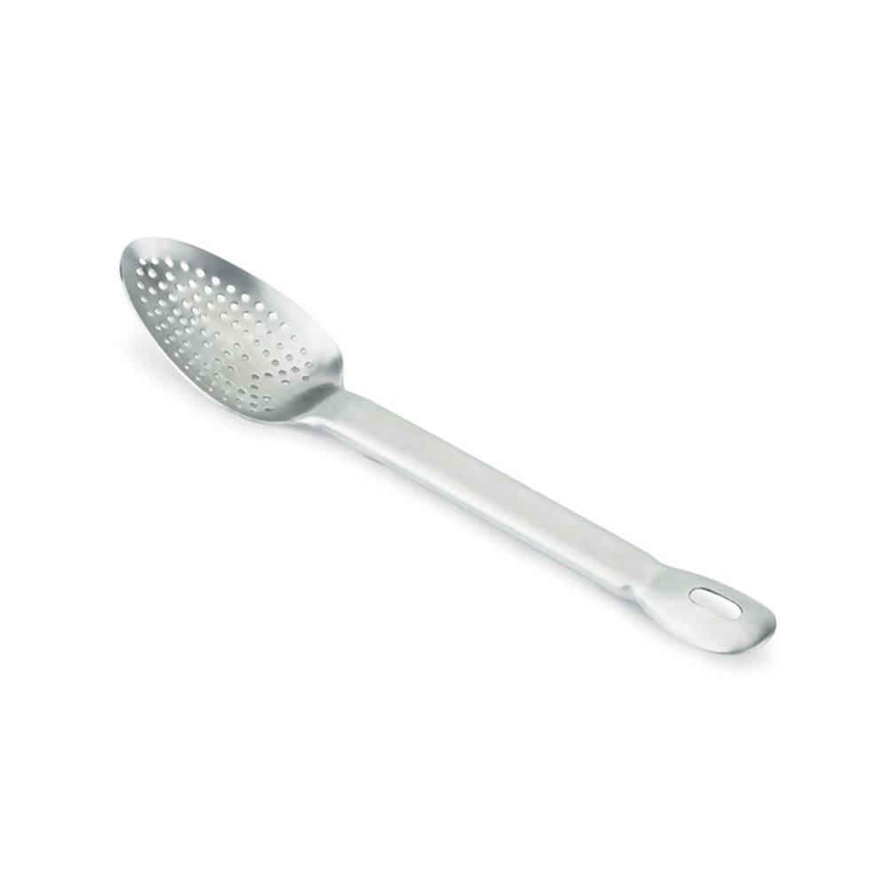 Vollrath 64401 11 3/4" Heavy-Duty Basting Spoon - Perforated, Satin-Finish Stainless Steel
