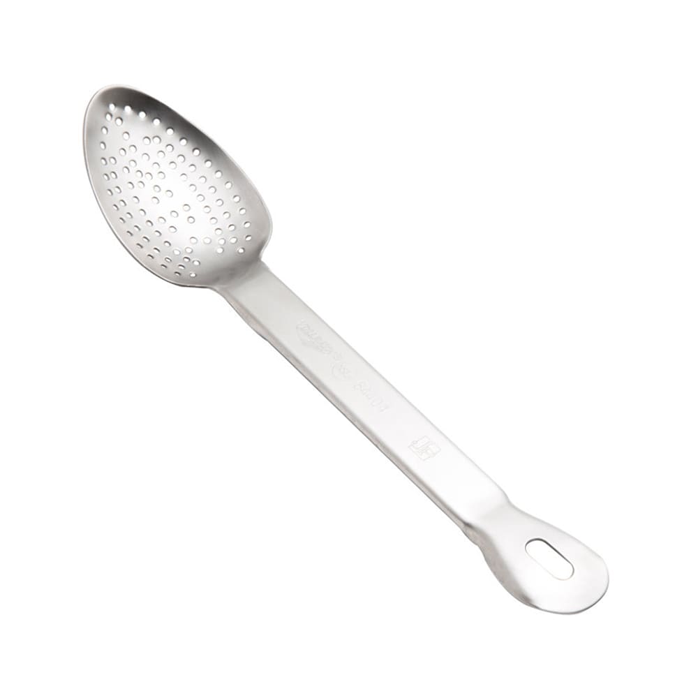 Vollrath 64404 13 1/4" Heavy-Duty Basting Spoon - Perforated, Satin-Finish Stainless Steel