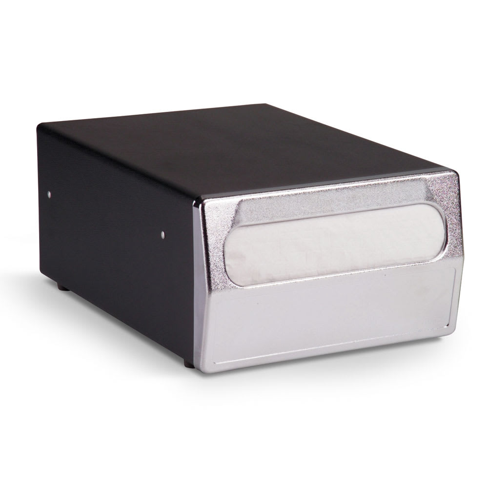Vollrath 6513-06 Counter-Type Napkin Dispenser - Chrome-Plated Face, Black