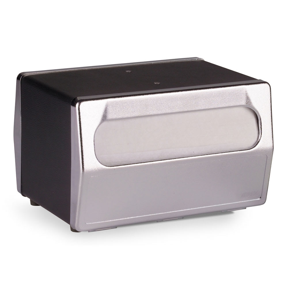 Vollrath 6515-06 Table-Type Napkin Dispenser - 2 Sided, Chrome-Plated Face, Black