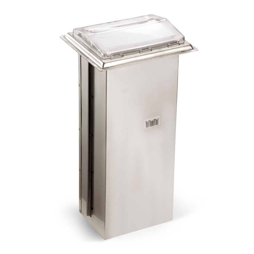 Vollrath 6525-28 In-Counter Napkin Dispenser - 500 Capacity, Chrome Faceplate, Stainless