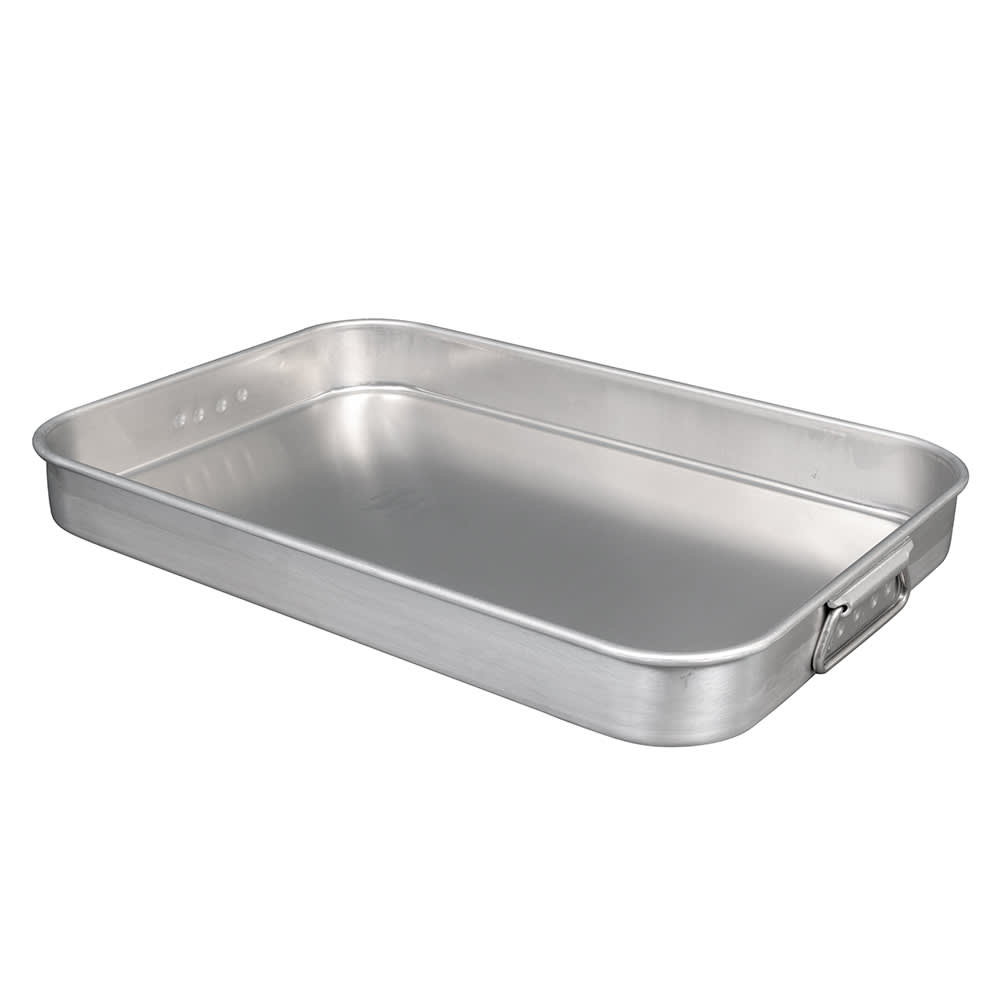 Vollrath 68369 8 1/8 qt Baking/Roasting Pan - Loop Handles, 18 9/16x12 9/16x2 1/8" Aluminum