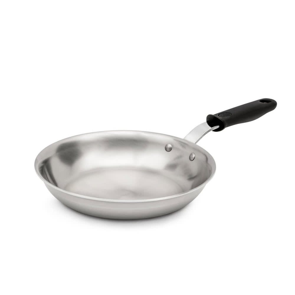 Vollrath 692108 8" Tribute® Stainless Steel Frying Pan w/ Hollow Silicone Handle - Induction Ready