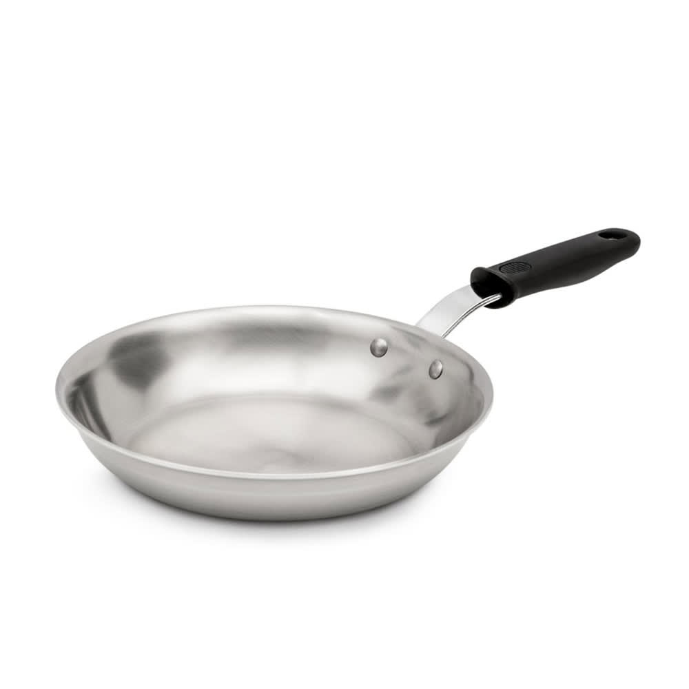 Vollrath 692110 10" Tribute® Stainless Steel Frying Pan w/ Hollow Silicone Handle - Induction Ready