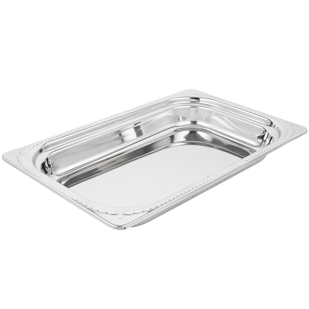 Vollrath 8230410 6 3/10 qt Miramar® Decorative Full Size Rectangular Pan - Stainless