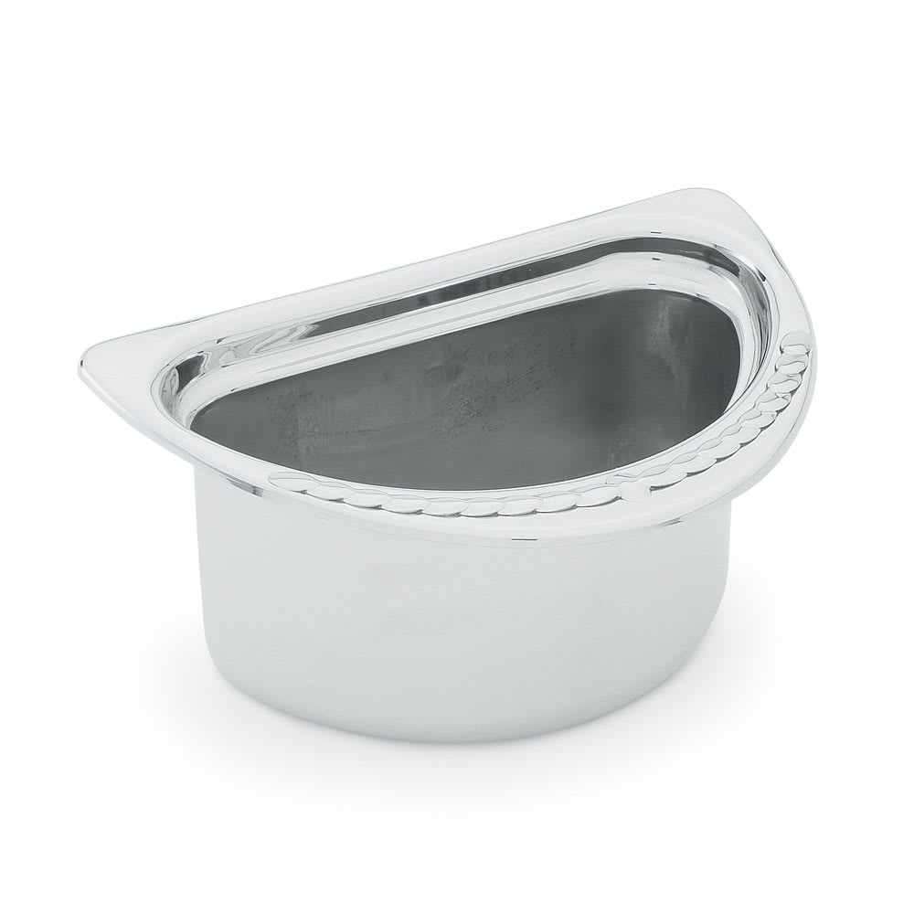 Vollrath 8230620 1 7/10 qt Miramar® Decorative Half Size Oval Foodpan - Stainless