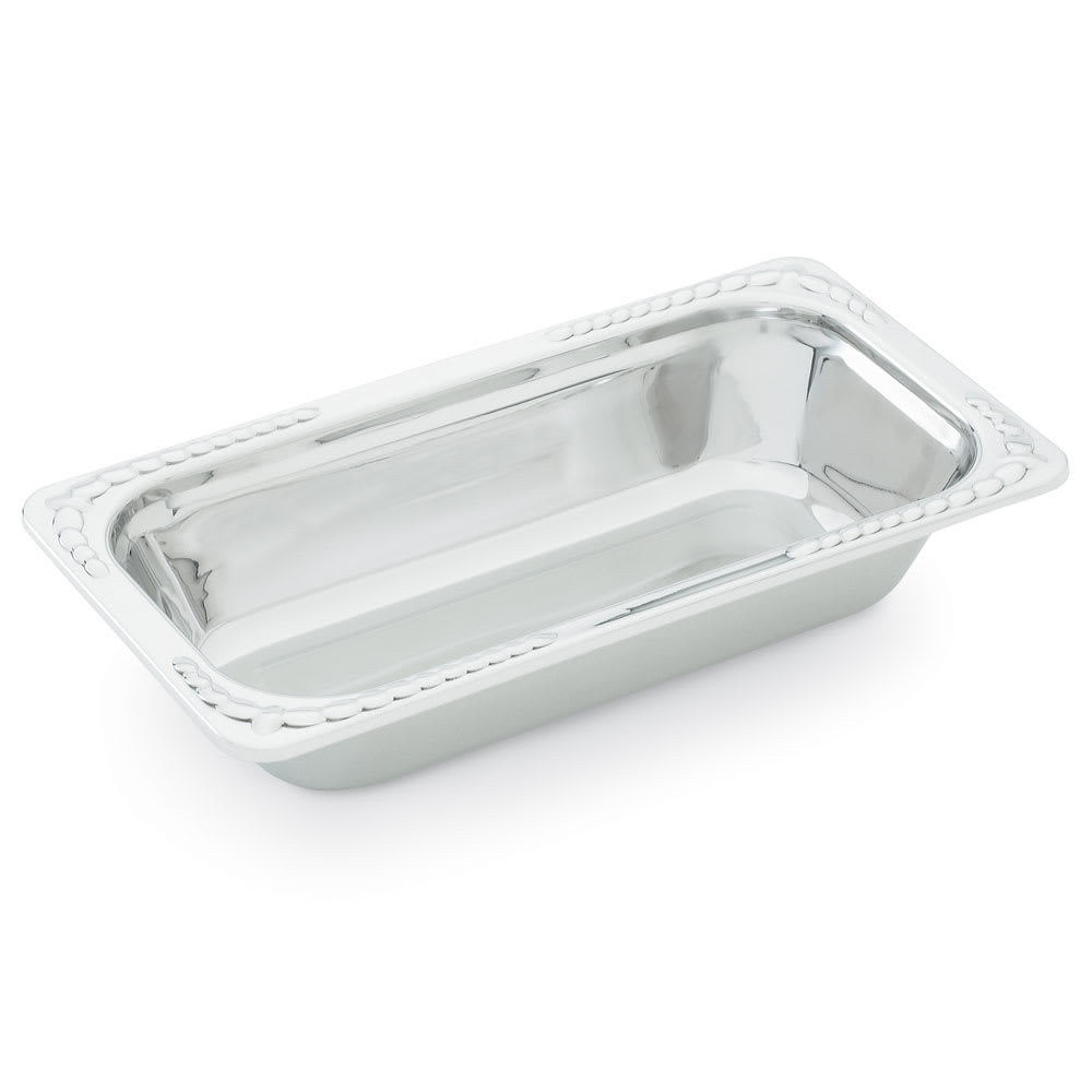 Vollrath 8231020 2 7/10 qt Miramar® Decorative 1/3 Size Rectangular Pan - Stainless