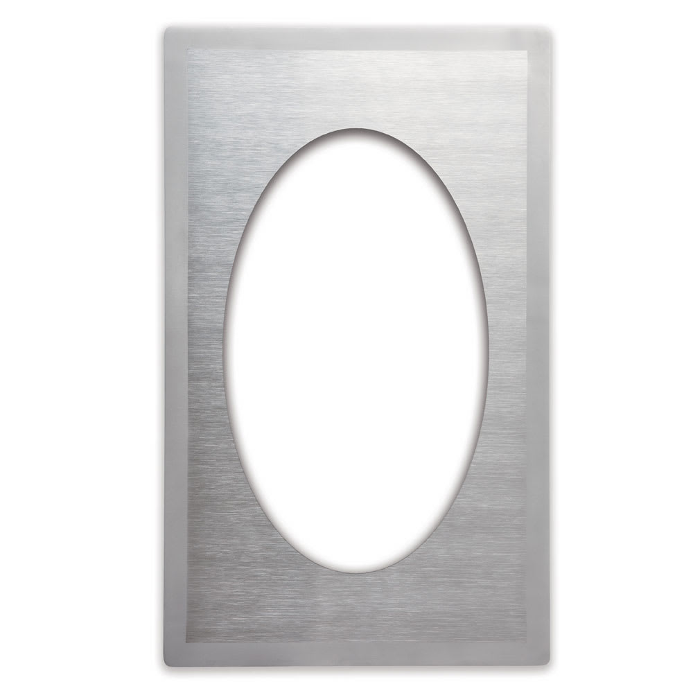 Vollrath 8240116 Miramar® Template - (1) Large Oval Decorative Pan, 12x20", Stainless